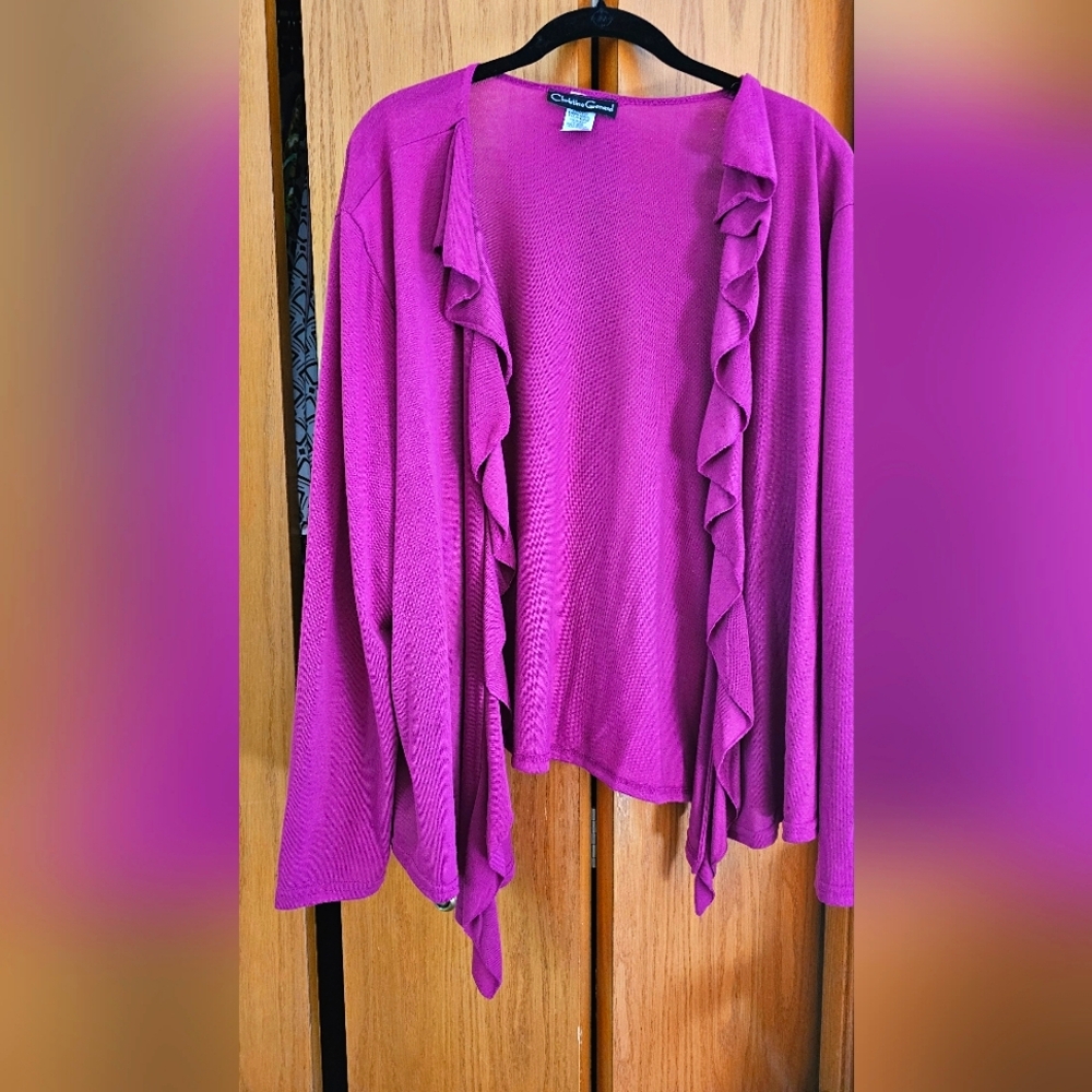 Plus size short cardigan or shrug.